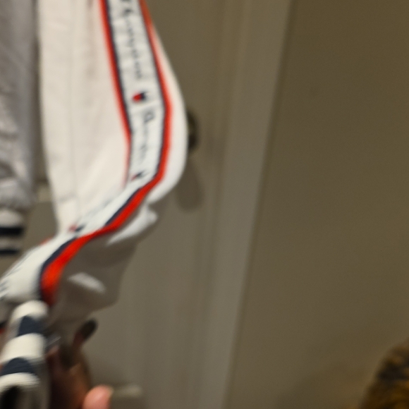 Champion White Track Jacket with Red and Navy Accents - Picture 4 of 7